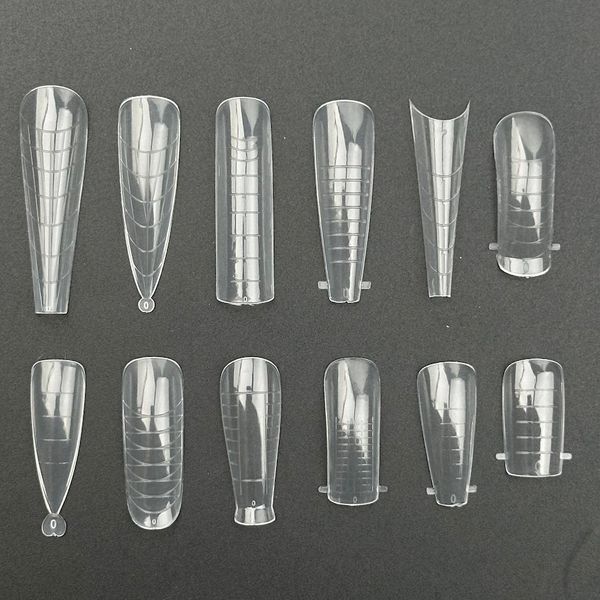 Polygel Nail Forms SET-D, 288 шт (12 форм) - Верхні форми Дизайнер 008550 фото