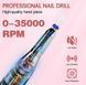 Фрезер JF-603 на 35W - 35000 об/мин (розовый) маникюрный на аккумуляторе 2600 mAh для снятия материала и обработки кутикулы 006666 фото 4