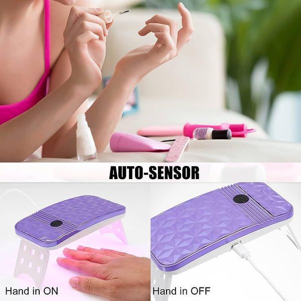 Лампа Diamond mini 2 54W (фиолетовая) для гель-лака и маникюра на USB 000184 фото