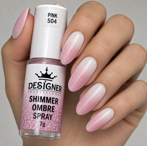 Спрей-пудра Pink S04 омбре Shimmer ombre spray Дизайнер (7г) для дизайна ногтей 007375 фото