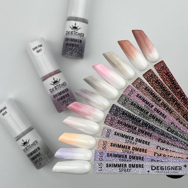 Спрей-пудра Pink S04 омбре Shimmer ombre spray Дизайнер (7г) для дизайна ногтей 007375 фото