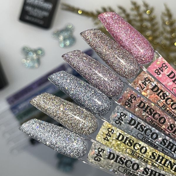 Гель-лак для нігтів Дизайнер Disco Shine світловідбивний №544 9 мл (золотий, ефект хамелеон) 002461 фото