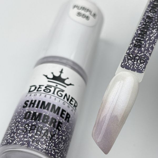 Спрей-пудра Purple S06 омбре Shimmer ombre spray Дизайнер (7г) для дизайна ногтей 007377 фото