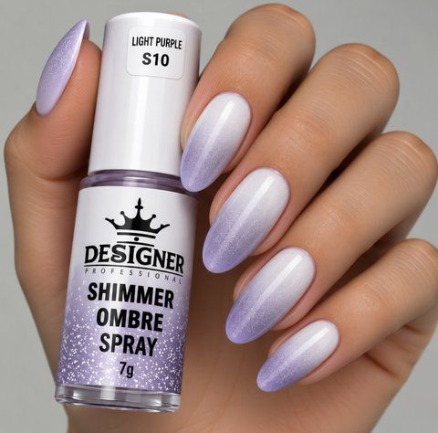 Спрей-пудра Light pirple S10 омбре Shimmer ombre spray Дизайнер (7г) для дизайна ногтей 007381 фото