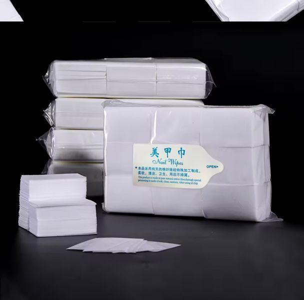 Безворсовые одноразовые салфетки Nail Wipes для снятия липкого слоя с ногтей 007195 фото