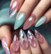 Гелеві типси (120шт), Дизайнер 3D Diamond Fast Gel Tips DF3 Almond large для нарощування нігтів 008616 фото 2