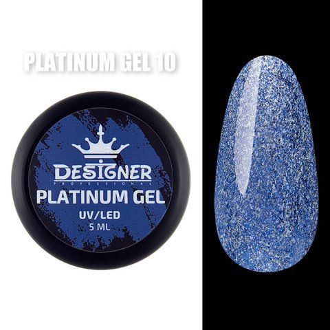 Platinum Gel 5 мл, Дизайнер (Гель с шиммером) - Синий № 10 005621 фото