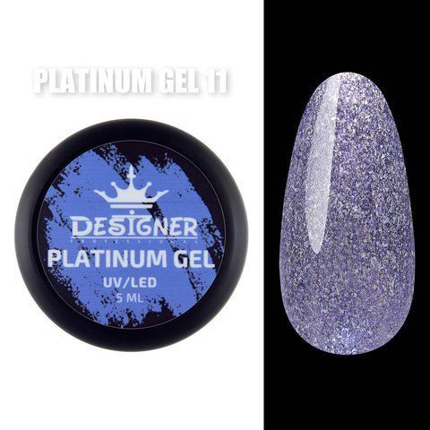 Platinum Gel 5 мл, Дизайнер (Гель с шиммером) - Фиолетово-синий №11 005622 фото