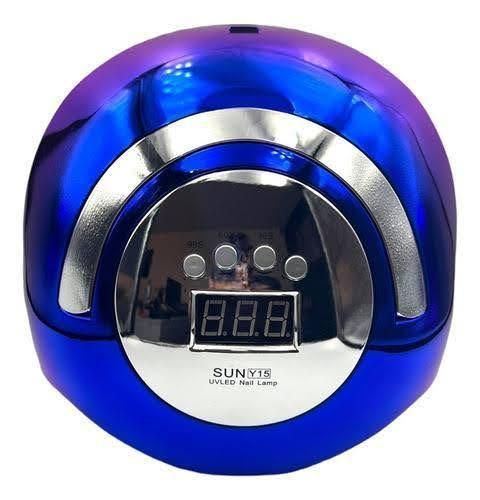 Лампа Sun Y15 Chrom UV/LED 168W (розовый с синим) с дисплеем и датчиком движения для гель-лака и маникюра 000252 фото