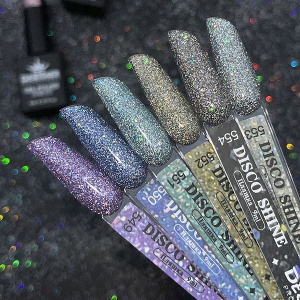 Палітра для демонстрації світловідбиваючих гель-лаків Disco Shine Дизайнер (з блискітками хамелеон) 002560 фото