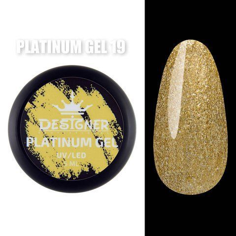 Platinum Gel 5 мл, Дизайнер (Гель с шиммером) - Желтый №19 005630 фото