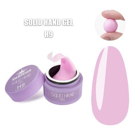 Твердий гель Solid hand gel Дизайнер (H9, 15 мл) для об'ємного дизайну та нарощування нігтів 008544 фото